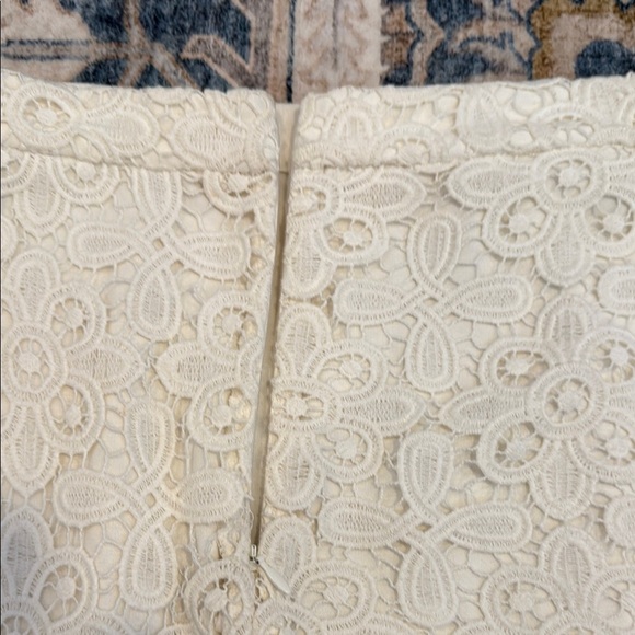 Intermix Large Elegant Cream Lace Overlay Skirt - Picture 6 of 10